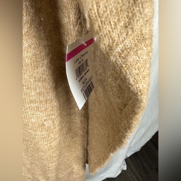 Caslon Tan V-Neck Long Sleeve Sweater Dress Size Small (4-6) NWT - Picture 8 of 17